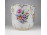 Nagyméretű kézzel festett virágmintás Hollóházi porcelán kaspó 15 cm