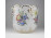 Nagyméretű kézzel festett virágmintás Hollóházi porcelán kaspó 15 cm