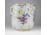 Nagyméretű kézzel festett virágmintás Hollóházi porcelán kaspó 15 cm