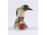 Régi Herendi porcelán madár figura csipkebogyós talapzaton 7.4 cm