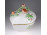 Nagyméretű hecsedli mintás Herendi porcelán bonbonier 11.2 cm