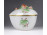 Nagyméretű hecsedli mintás Herendi porcelán bonbonier 11.2 cm