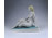 Zsolnay porcelán ülő női akt szobor 14 cm