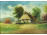 Magyar festő XX. sz. első fele: Ház a hegyen 35 x 25 cm
