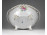 Virágcsokor mintás áttört szélű ovális Hollóházi porcelán lábas dísztál 24.5 x 19 cm