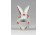 Antik ó-herendi porcelán kisméretű piros pettyes nyúl 2.4 cm