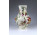 Vajszínű orchidea mintás Zsolnay porcelán váza 17.6 cm