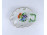 Virágmintás levél alakú Herendi porcelán tálka hamutál 14.2 cm