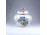 Antik nagyméretű virágmintás Herendi porcelán bonbonier 16 cm