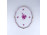 Régi szögletes lila Apponyi mintás Herendi kínáló tál 19 x 23 cm