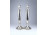 Régi vésett mintás sterling ezüst gyertyatartó pár 28.8 cm