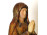 Antik XIX. sz. nagyméretű faragott Maria Immaculata (Szeplőtelen Fogantatás) szobor 130 cm