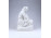 Szoptató anya gyermekével - festetlen biszkvit Herendi porcelán figura 19.5 cm