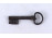 Antik különleges szögletes kovácsoltvas kulcs 1800-as évek 10.4 cm