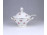 Régi hibátlan Zsolnay porcelán cukortartó porcelán kanállal