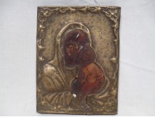 Antik házioltár ikonkép Mária a kis Jézus