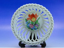 Virág mintás herendi porcelán kosár kiskosár