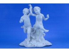 Antik Nápolyi Capodimonte porcelán kisfiúpár