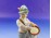 Régi SITZENDORF porcelán dobos fiú szobor