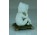 Párnán ülő biszkvit porcelán kislány figura