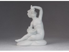 Régi Nápolyi Capodimonte porcelán figura 8cm