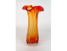 Fújtüveg BOHEMIA művészi üveg váza 33 cm