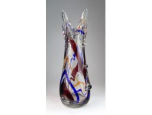 Fújtüveg BOHEMIA művészi üveg váza 34 cm