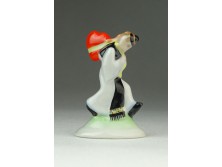 Antik mini Herendi porcelán figura