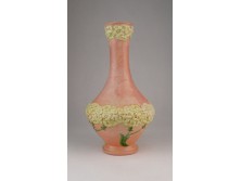 Antik jelzett rózsaszín terrakotta váza