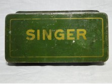 Antik SINGER 15 fémdoboz pléh doboz