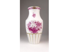 Indiai kosaras Herendi porcelán váza 19.5 cm