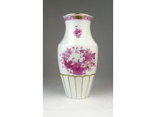 Indiai kosaras Herendi porcelán váza 19.5 cm