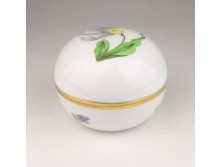 Tulipánmintás Herendi porcelán bonbonier